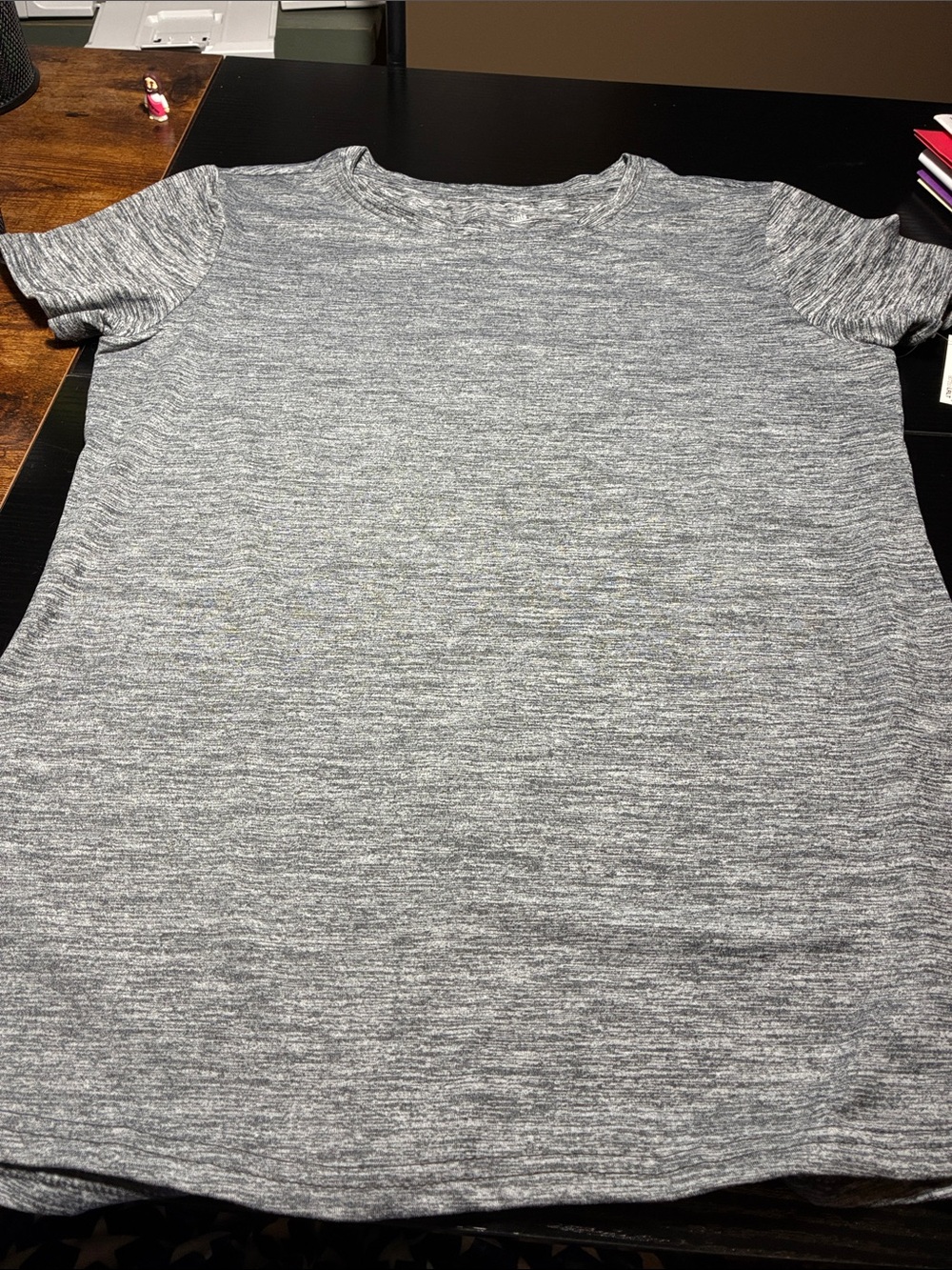 Amazon Essentials Gray Heather Short Sleeve Crewneck Tee